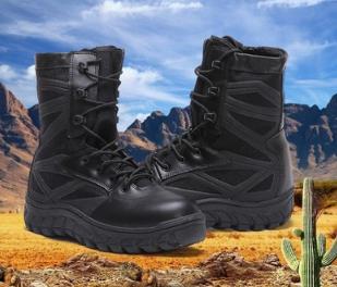 迷彩虎三角洲户外沙漠战术靴07作战鞋子冬季高帮户外登山陆战靴